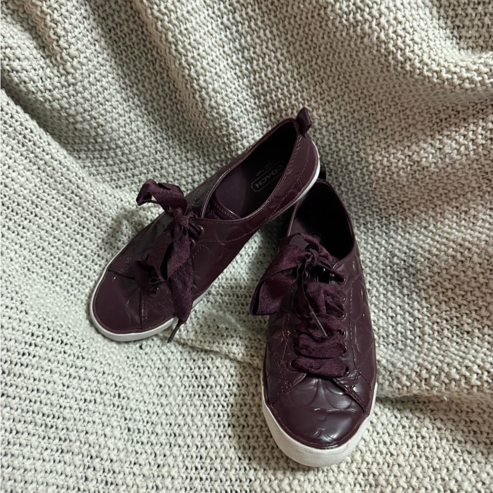 Coach Patent‎ Leather Sneakers, Size 6